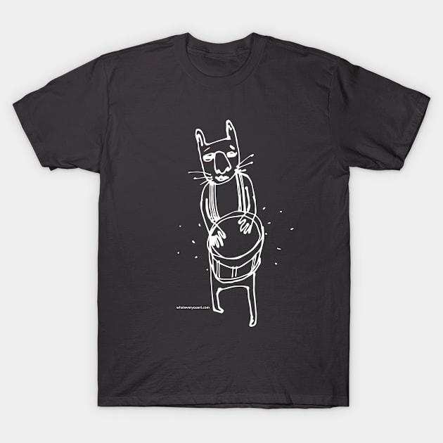 Little Drummer Rabbit T-Shirt by WhateverYouArt